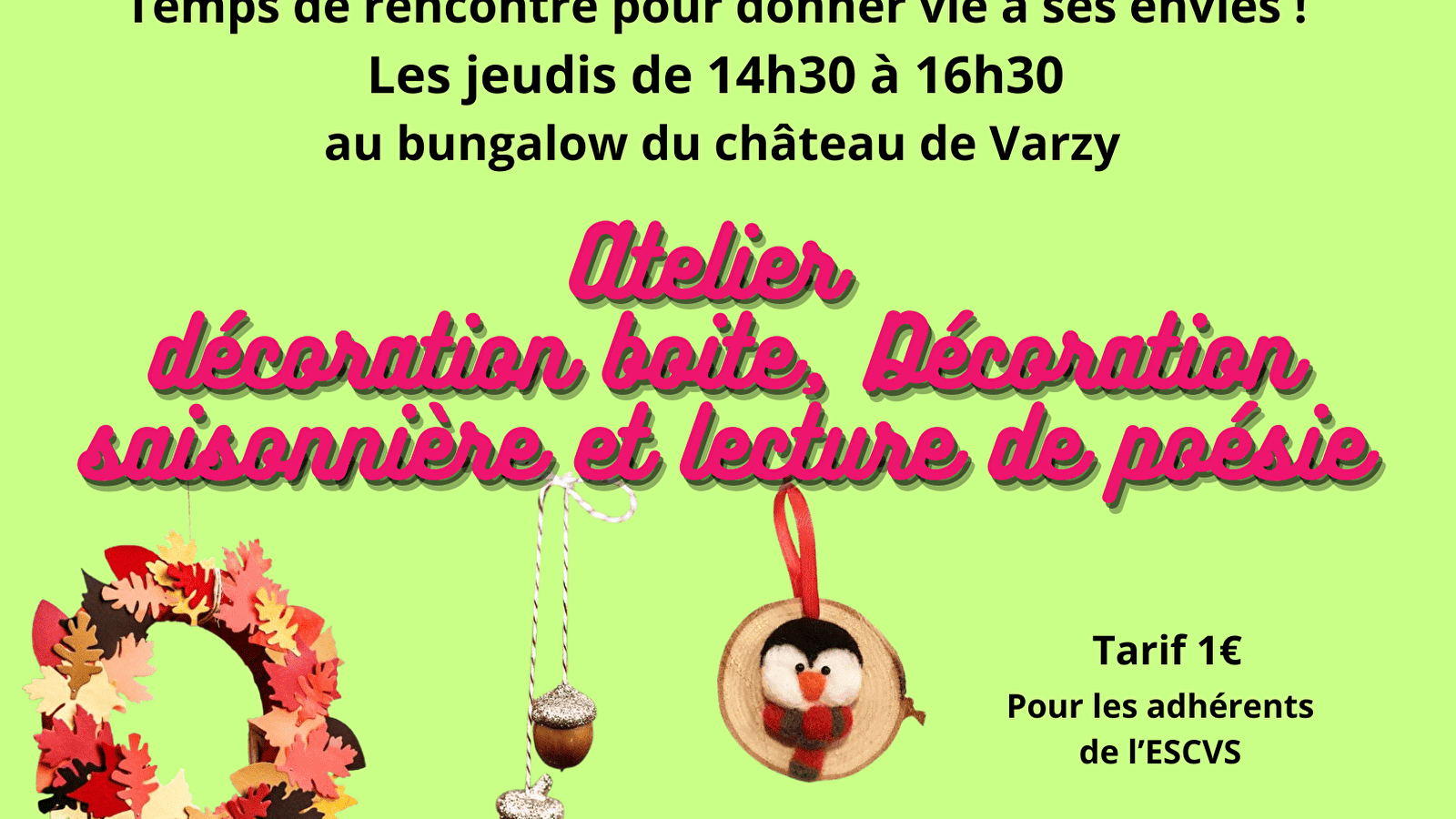 Ateliers 'Envies' !