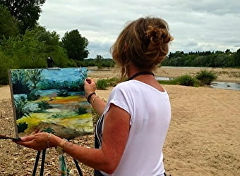 Work shop in France, Agnès Van Gaalen: peintre - LA CHARITE-SUR-LOIRE