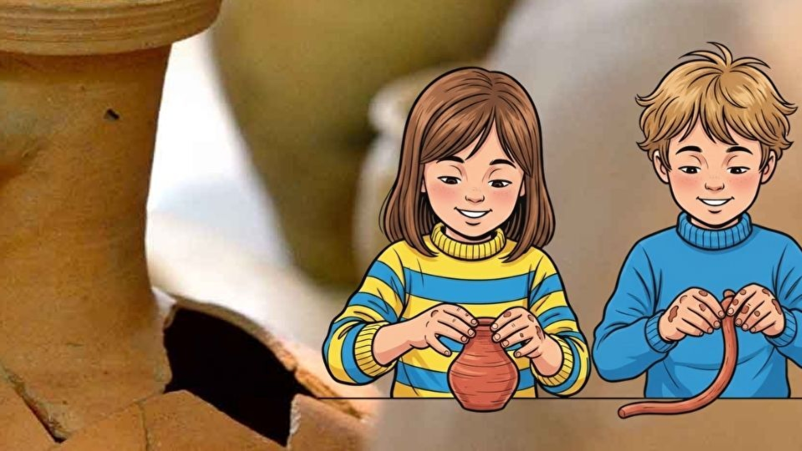 Atelier 'terre à terre' pour les enfants à Bibracte