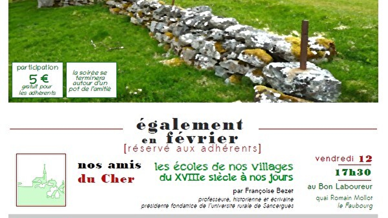 Tous les évènements et activités que propose l'université populaire 'Les Amis de la Goualante' 