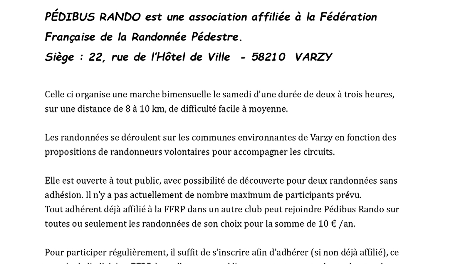 Association Pedibus Rando