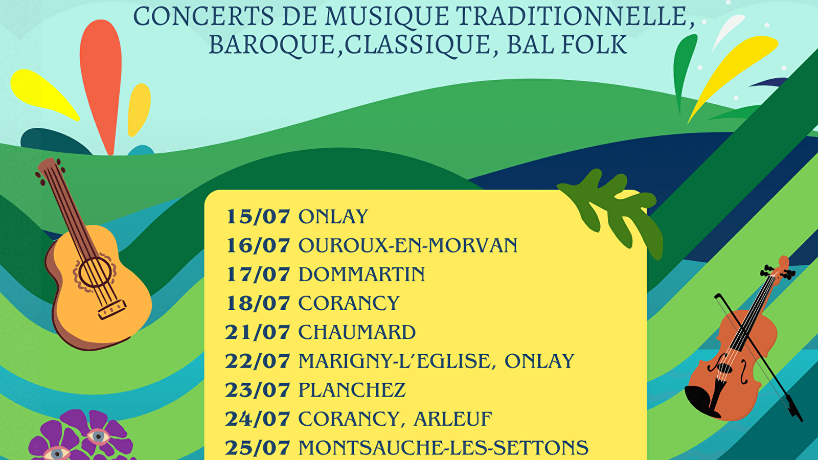 Festival des Grands Lacs du Morvan à Onlay