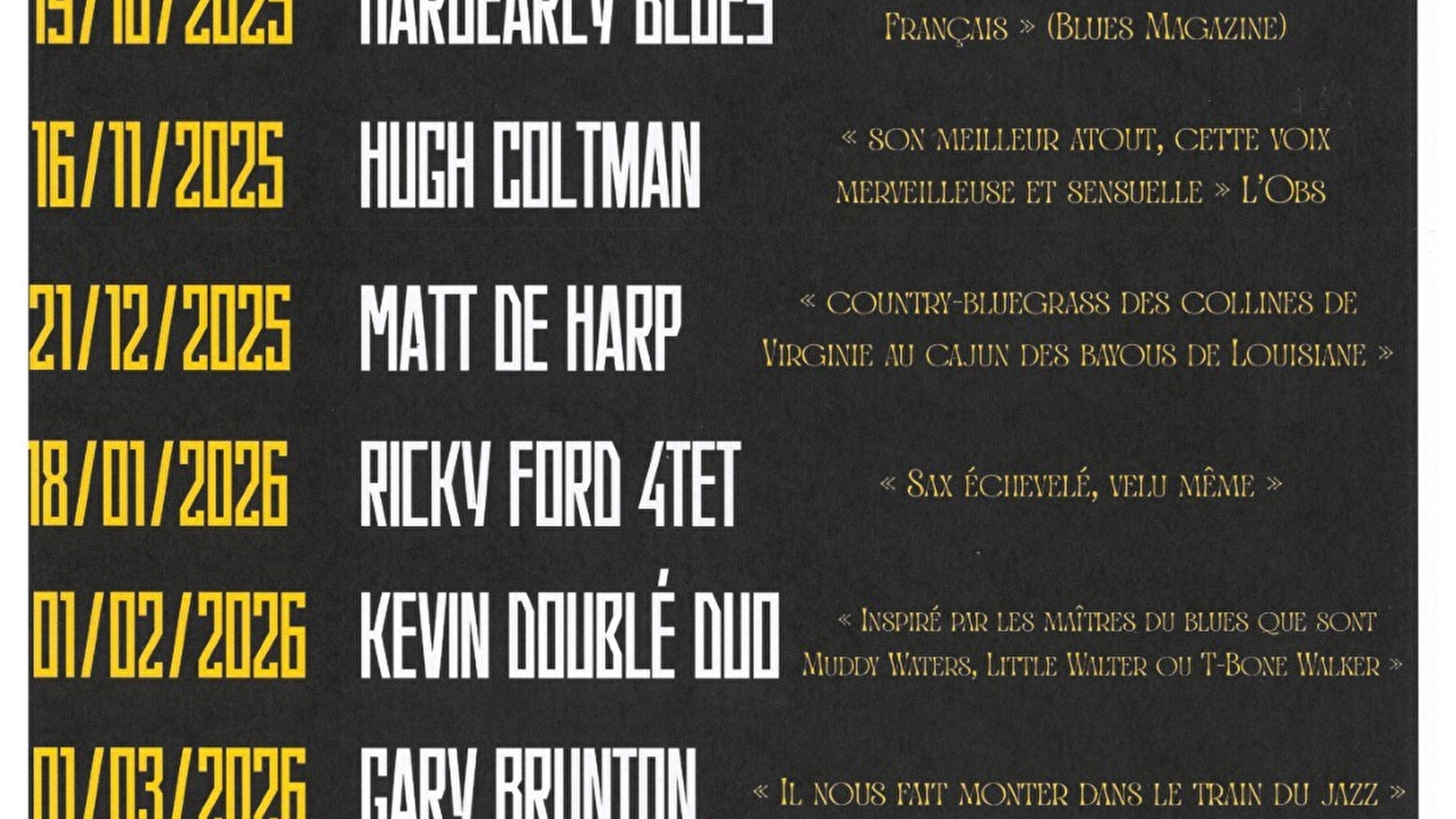 L'association Jazz & Blues présente : KEVIN DOUBLÉ DUO en concert