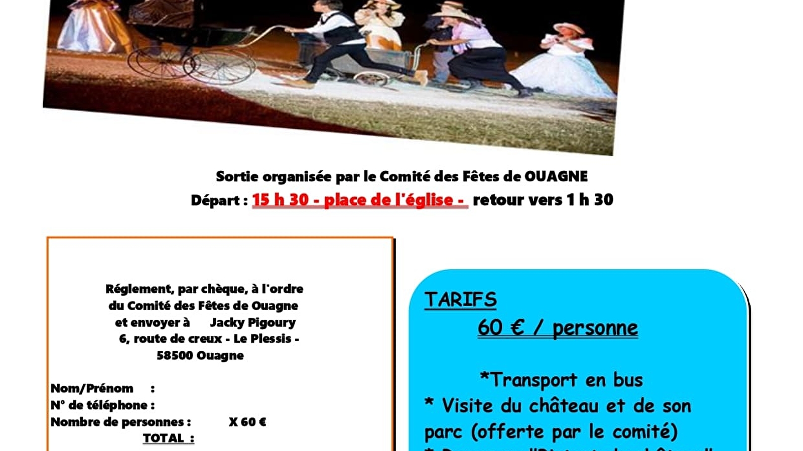 SORTIE AU SPECTACLE HISTORIQUE DU CHÂTEAU DE ST FARGEAU